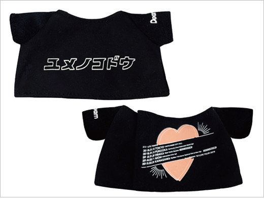 1st LIVE TOUR 2018「ユメノコドウ」ぬいぐるみ用Tシャツ(ホワイト)/(ブラック)